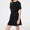 Cinched Pattern T Shirt Dress With Pockets