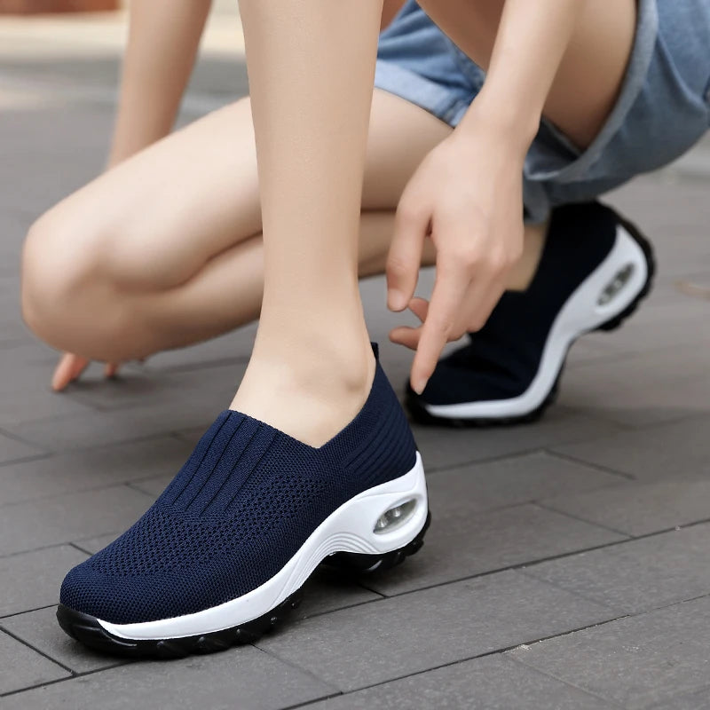 Slip on Orthopedic Women's Walking Sneaker for Plantar Fasciitis With Arch Support