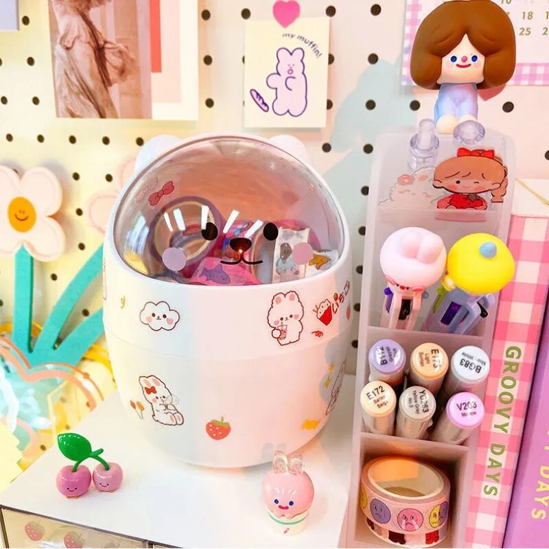 Kawaii Cute Cartoon Makeup Storage Box